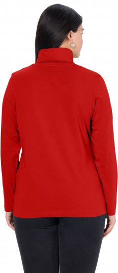 Ulla Popken Basic Long Sleeve Slim Fit Turtleneck Dark Berry - Mikiny & mikiny bez kapucne - 