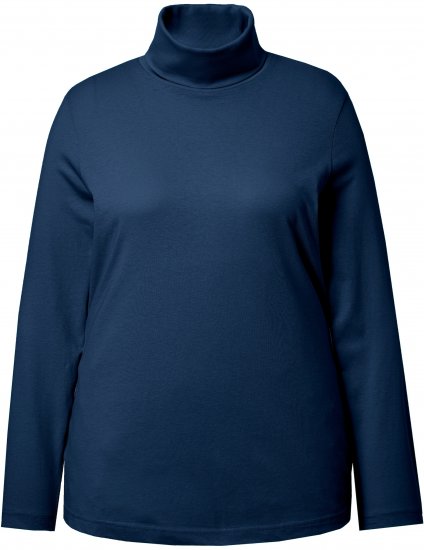 Ulla Popken Basic Long Sleeve Slim Fit Turtleneck Dark Blue - Mikiny & mikiny bez kapucne - 
