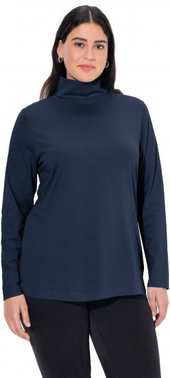 Ulla Popken Basic Long Sleeve Slim Fit Turtleneck Navy Blue - Mikiny & mikiny bez kapucne - 