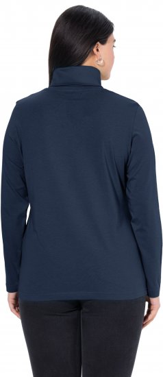 Ulla Popken Basic Long Sleeve Slim Fit Turtleneck Navy Blue - Mikiny & mikiny bez kapucne - 