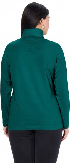 Ulla Popken Basic Long Sleeve Slim Fit Turtleneck Teal Green - Mikiny & mikiny bez kapucne - 