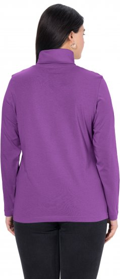 Ulla Popken Basic Long Sleeve Slim Fit Turtleneck Purple - Mikiny & mikiny bez kapucne - 