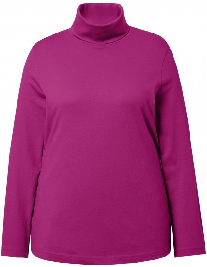 Ulla Popken Basic Long Sleeve Slim Fit Turtleneck Berry - Mikiny & mikiny bez kapucne - 