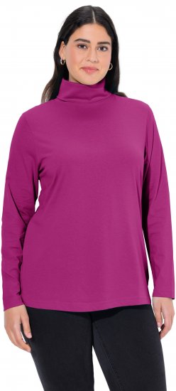 Ulla Popken Basic Long Sleeve Slim Fit Turtleneck Berry - Mikiny & mikiny bez kapucne - 