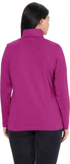 Ulla Popken Basic Long Sleeve Slim Fit Turtleneck Berry - Mikiny & mikiny bez kapucne - 