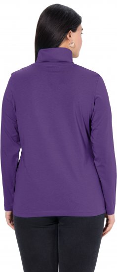 Ulla Popken Basic Long Sleeve Slim Fit Turtleneck Deep Violet - Mikiny & mikiny bez kapucne - 