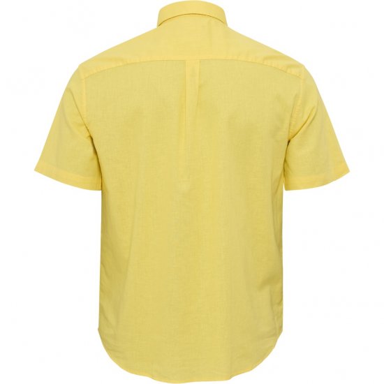 North Latitude Shirt Linen Cotton Short Sleeve Yellow - Košele - Košele 2XL-10XL