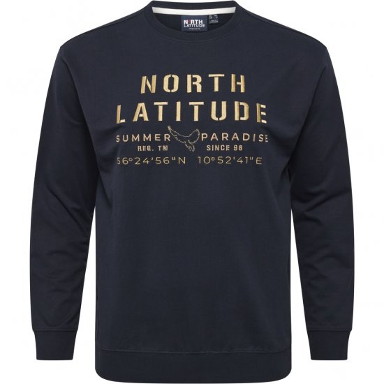 North Latitude Sweatshirt Navy - Mikiny & mikiny bez kapucne - Mikiny & Mikiny s Kapucňou 2XL-12XL
