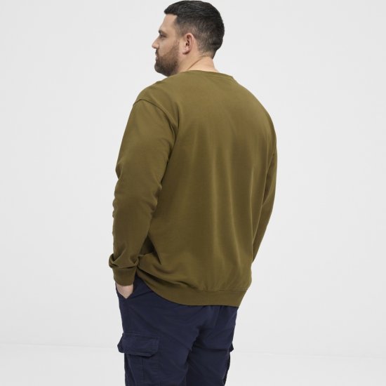 North Latitude Sweatshirt Army Green TALL - PÁNSKE OBLEČENIE MT-6XLT - Veľkosti pre VYSOKÝCH