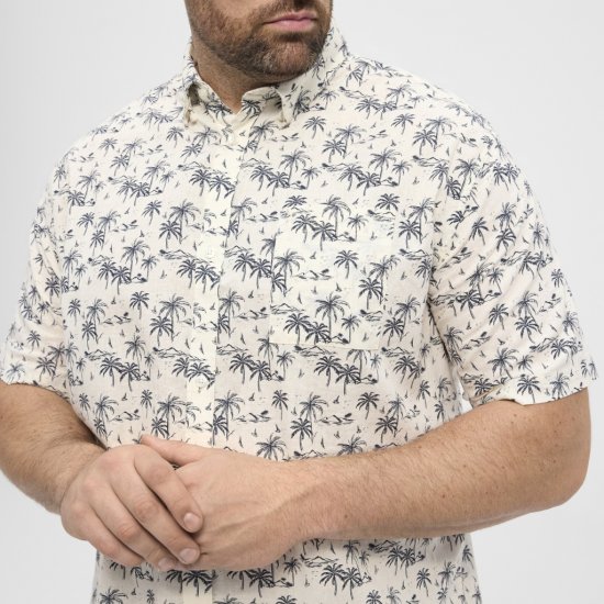 North Latitude Shirt Short Sleeve Off White - Košele - Košele 2XL-10XL