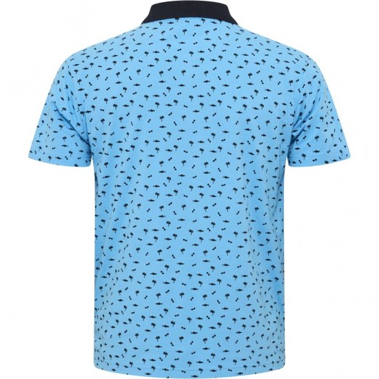 North Latitude Polo Pique Printed Turquoise - Polokošele - Polokošele 2XL-8XL