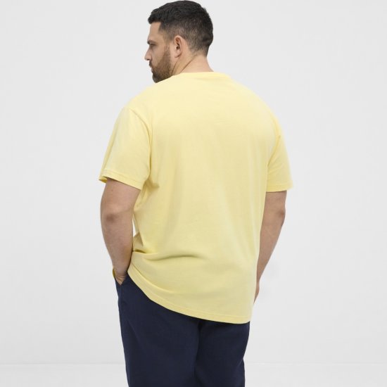 North Latitude T-Shirt Printed Short Sleeve Yellow - Tričká - Nadrozmerné tričká - 2XL-14XL