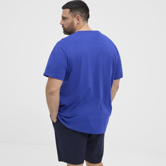 North Latitude T-shirt Printed Short Sleeve Blue - Tričká - Nadrozmerné tričká - 2XL-14XL