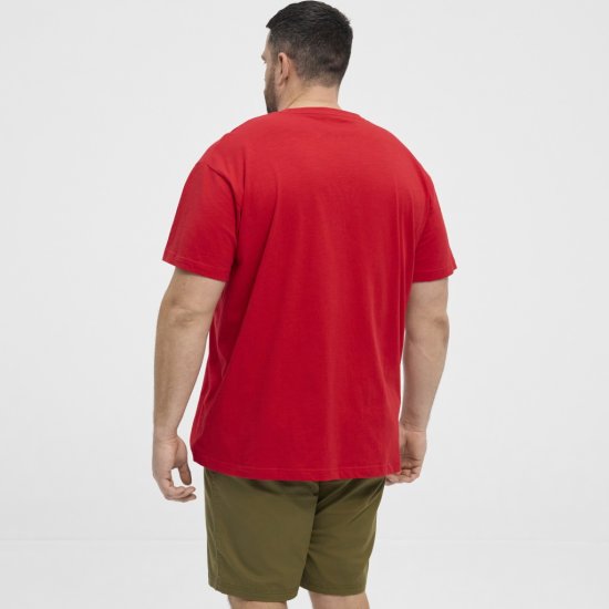 North Latitude T-Shirt Printed Short Sleeve Red - Tričká - Nadrozmerné tričká - 2XL-14XL