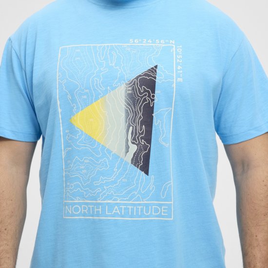 North Latitude T-Shirt Printed Turquoise - Tričká - Nadrozmerné tričká - 2XL-14XL