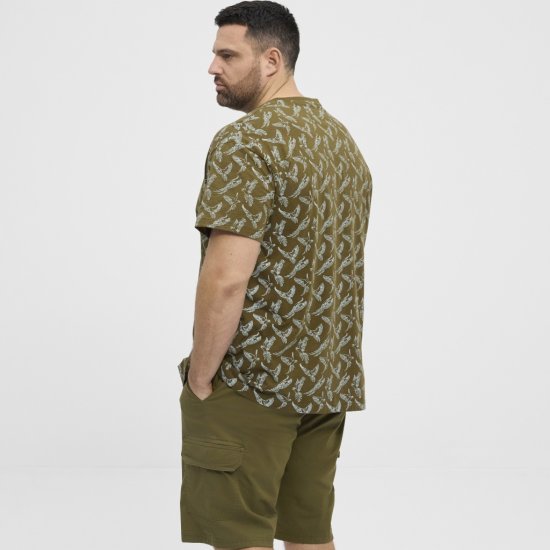 North Latitude T-shirt Allover Printed Green - Tričká - Nadrozmerné tričká - 2XL-14XL