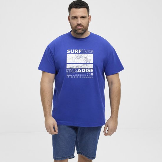 North Latitude T-Shirt Printed Blue - Tričká - Nadrozmerné tričká - 2XL-14XL