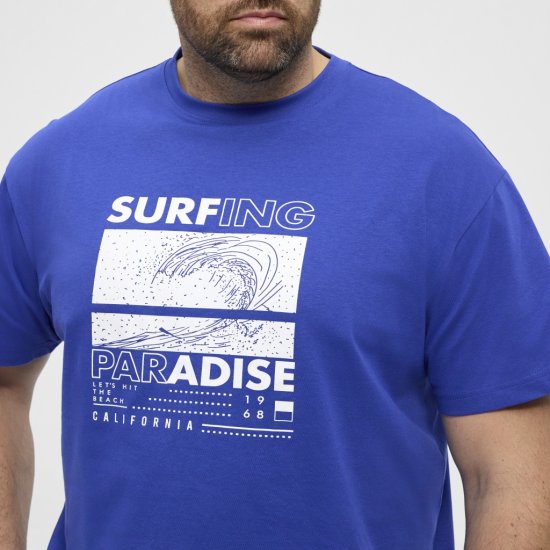 North Latitude T-Shirt Printed Blue - Tričká - Nadrozmerné tričká - 2XL-14XL