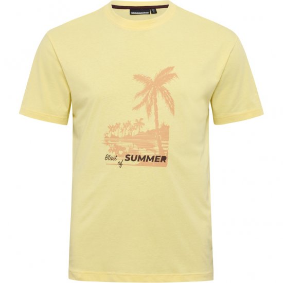 North Latitude T-Shirt Printed Yellow - Tričká - Nadrozmerné tričká - 2XL-14XL