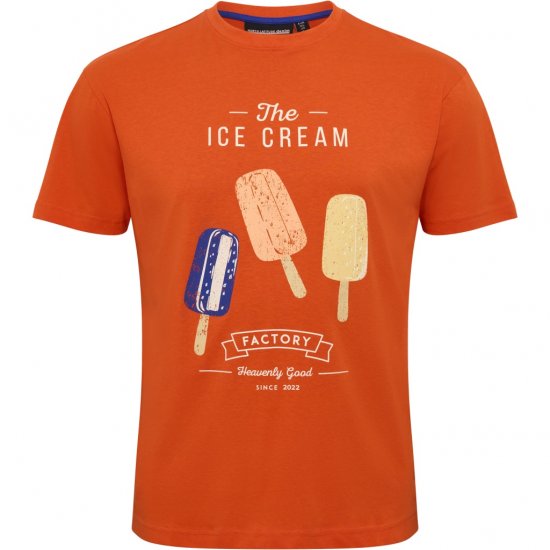 North Latitude T-Shirt Ice Cream Orange - Tričká - Nadrozmerné tričká - 2XL-14XL