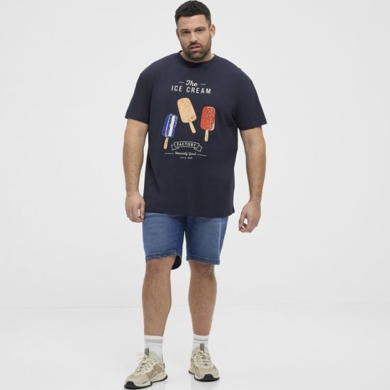 North Latitude T-Shirt Ice Cream Navy - Tričká - Nadrozmerné tričká - 2XL-14XL
