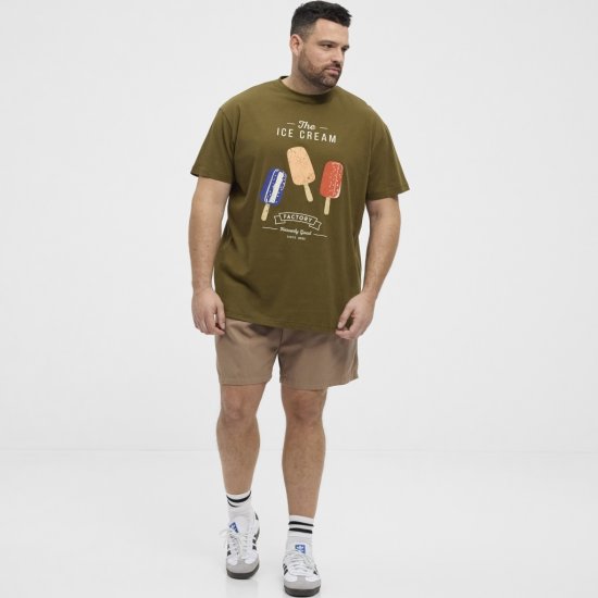 North Latitude T-Shirt Ice Cream Green - Tričká - Nadrozmerné tričká - 2XL-14XL