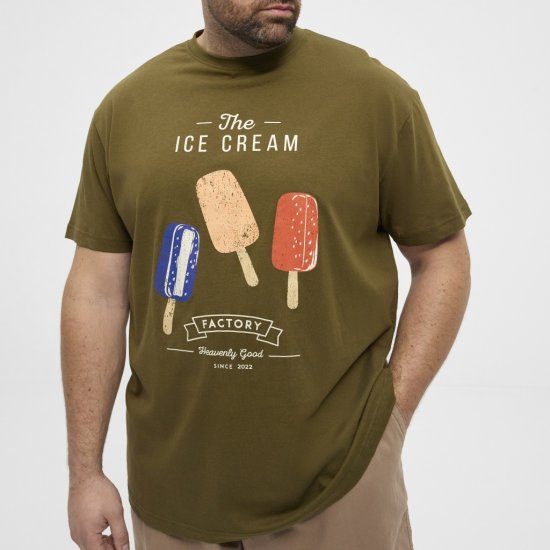 North Latitude T-Shirt Ice Cream Green - Tričká - Nadrozmerné tričká - 2XL-14XL