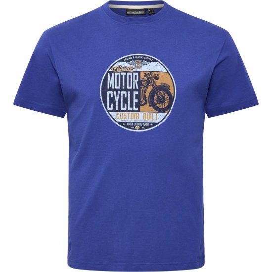 North Latitude T-shirt Motorcycle Blue - Tričká - Nadrozmerné tričká - 2XL-14XL