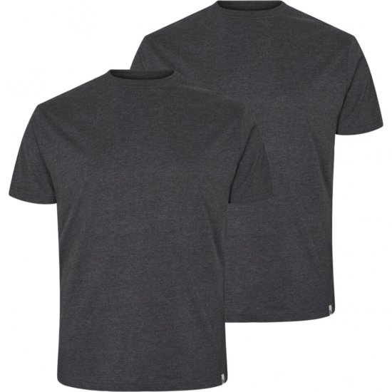 North Latitude T-Shirt 2-Pack Dark Grey Melange - Tričká - Nadrozmerné tričká - 2XL-14XL