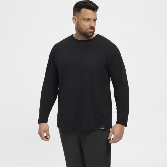 North Latitude T-Shirt Long Sleeve Black - Tričká - Nadrozmerné tričká - 2XL-14XL