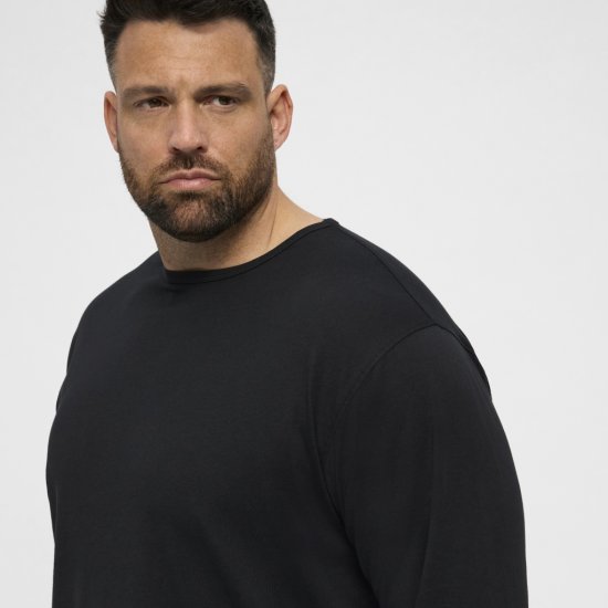 North Latitude T-Shirt Long Sleeve Black - Tričká - Nadrozmerné tričká - 2XL-14XL