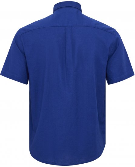 North Latitude Shirt Linen Cotton Short Sleeve Blue - Košele - Košele 2XL-10XL