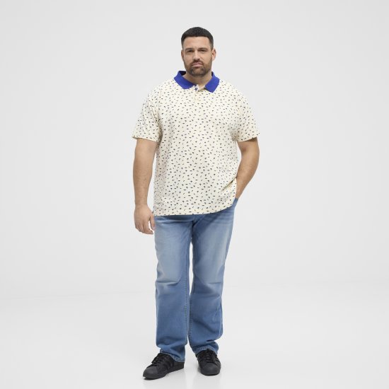 North Latitude Polo Pique Printed Off-White TALL - PÁNSKE OBLEČENIE MT-6XLT - Veľkosti pre VYSOKÝCH