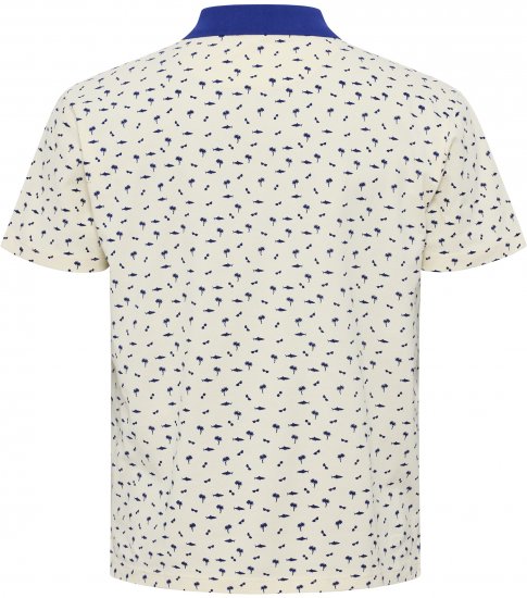 North Latitude Polo Pique Printed Off-White TALL - PÁNSKE OBLEČENIE MT-6XLT - Veľkosti pre VYSOKÝCH