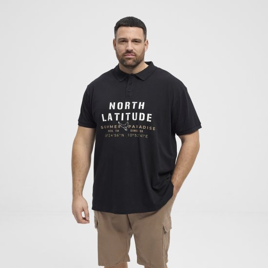 North Latitude Polo Pique Short Sleeve Black - Polokošele - Polokošele 2XL-8XL