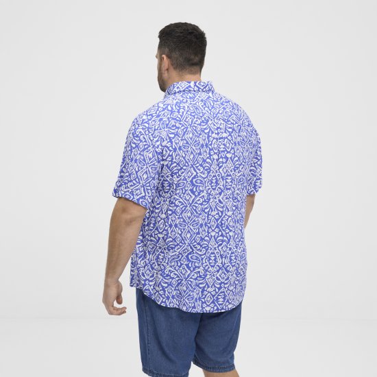 North Latitude Shirt Denim Printed Allover Blue - Košele - Košele 2XL-10XL