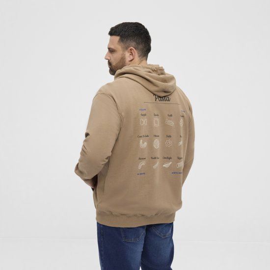 North Latitude Hoodie with Zipper Dark Sand - Mikiny & mikiny bez kapucne - Mikiny & Mikiny s Kapucňou 2XL-12XL
