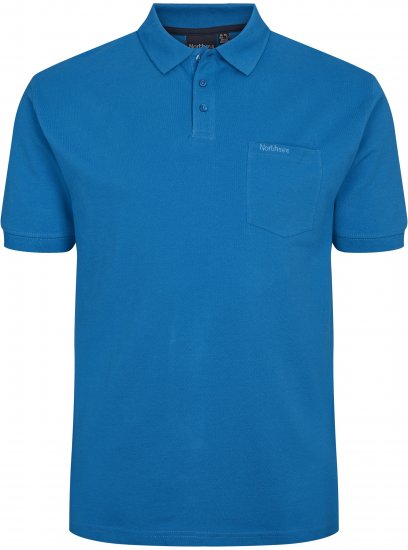 North Latitude Polo Short Sleeve Cobalt Blue - PÁNSKE OBLEČENIE MT-6XLT - Veľkosti pre VYSOKÝCH