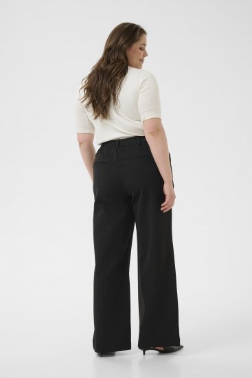 Kaffe Curve Halley Nohavice Čierna - Džíny & Nohavice vo Veľkých Veľkostiach – Plus Size - 