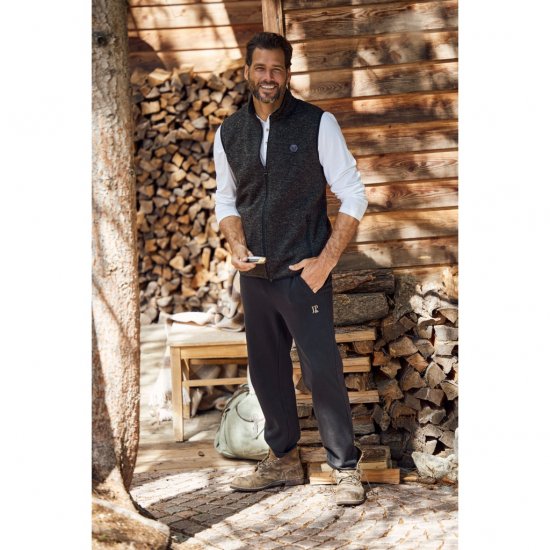 JP1880 Sweatpants Joggers Straight Cut Basic Fit Black TALL - PÁNSKE OBLEČENIE MT-6XLT - Veľkosti pre VYSOKÝCH