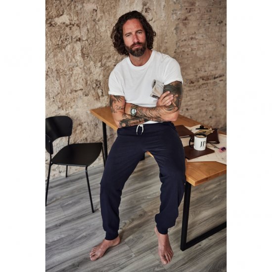 JP1880 Sweatpants Modern Fit Lightweight Navy - PÁNSKE OBLEČENIE MT-6XLT - Veľkosti pre VYSOKÝCH