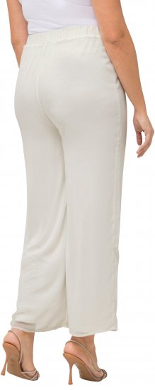 Ulla Popken Layered Chiffon Wide Leg Pants White - Džíny & Nohavice vo Veľkých Veľkostiach – Plus Size - 