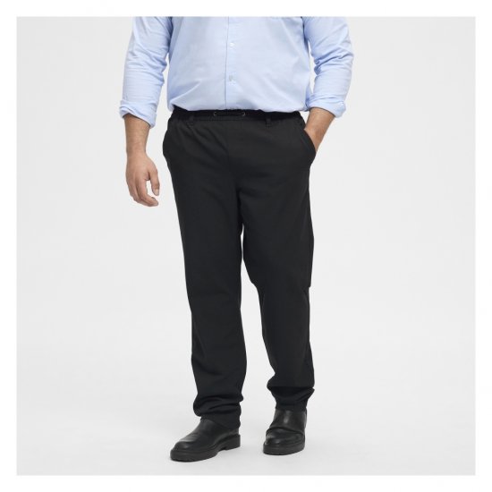 North Latitude Dress Pants Elastic Waist Black - Nohavice - Pánske Nohavice Nadmerné Veľkosti