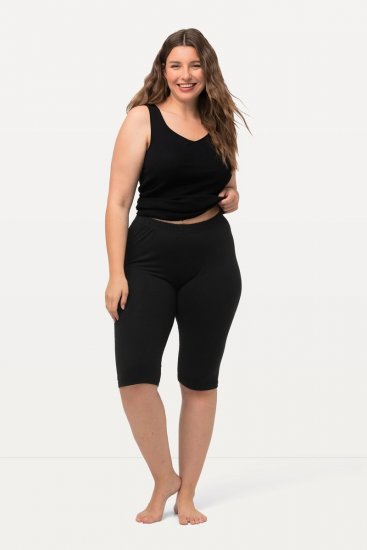 Ulla Popken Stretch Knit Bike Shorts Black - Ulla Popken - Ulla Popken oblečenie nadmerných veľkostí