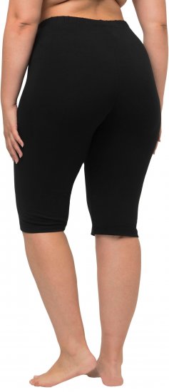 Ulla Popken Stretch Knit Bike Shorts Black - Džíny & Nohavice vo Veľkých Veľkostiach – Plus Size - 