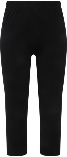 Ulla Popken Basic Stretch Knit Capris Black - Džíny & Nohavice vo Veľkých Veľkostiach – Plus Size - 