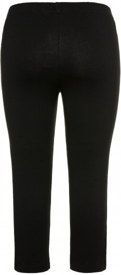Ulla Popken Basic Stretch Knit Capris Black - Džíny & Nohavice vo Veľkých Veľkostiach – Plus Size - 