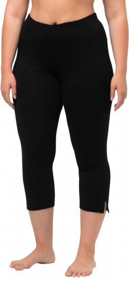 Ulla Popken Basic Stretch Knit Capris Black - Džíny & Nohavice vo Veľkých Veľkostiach – Plus Size - 