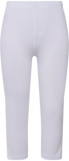Ulla Popken Basic Stretch Knit Capris White - Džíny & Nohavice vo Veľkých Veľkostiach – Plus Size - 