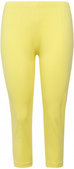 Ulla Popken Basic Stretch Knit Capris Yellow - Džíny & Nohavice vo Veľkých Veľkostiach – Plus Size - 